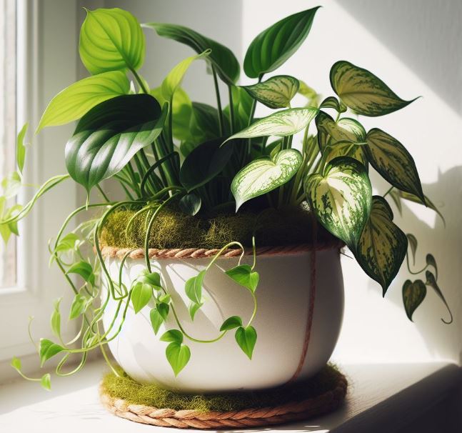 growing Pothos & Philodendron  in one place